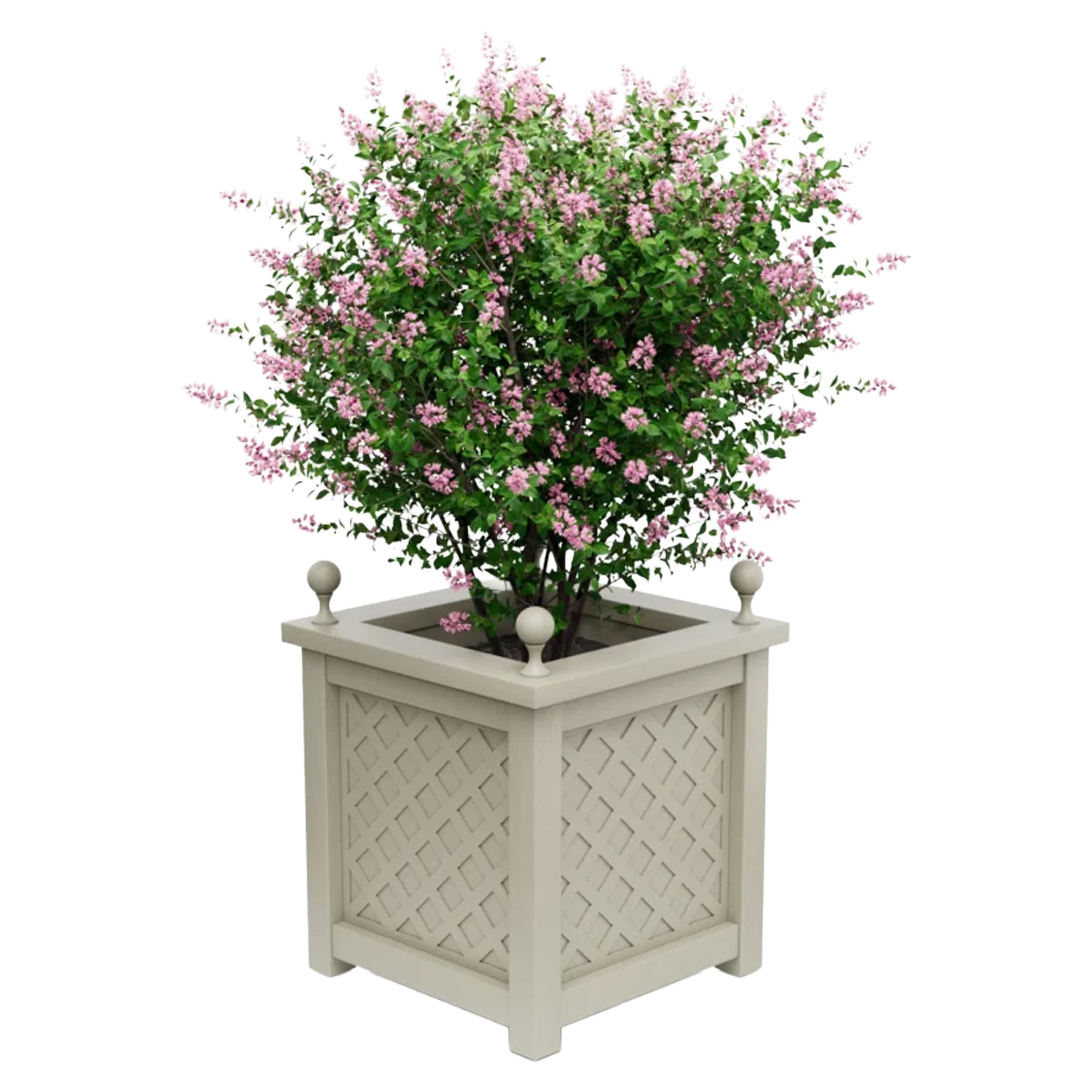 Utekruka Metall Bloomsbury Pebbelgrå 60 cm med Dekorativa Kulor & Överkant