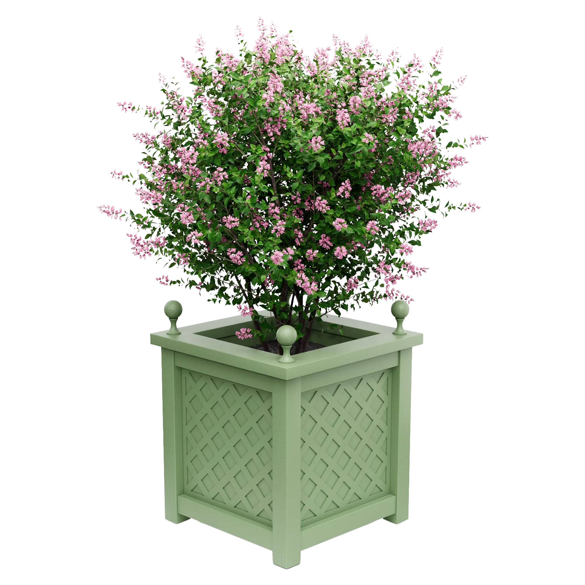 Utekruka Metall Bloomsbury Ljusgrön 75 cm med Dekorativa Kulor & Överkant