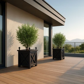 Utekruka Metall <strong>Berkley</strong>  Svart 60 cm med Dekorativa Kulor & Överkant