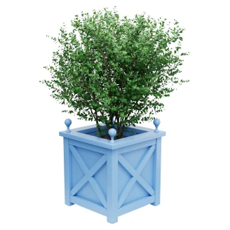 Utekruka Metall <strong>Berkley</strong>  Pastellblå 60 cm med Dekorativa Kulor & Överkant