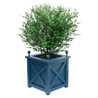 Utekruka Metall <strong>Berkley</strong>  Azurblå 75 cm med Dekorativa Kulor & Överkant