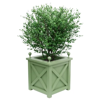 Utekruka Metall <strong>Berkley</strong>  Ljusgrön 75 cm med Dekorativa Kulor & Överkant