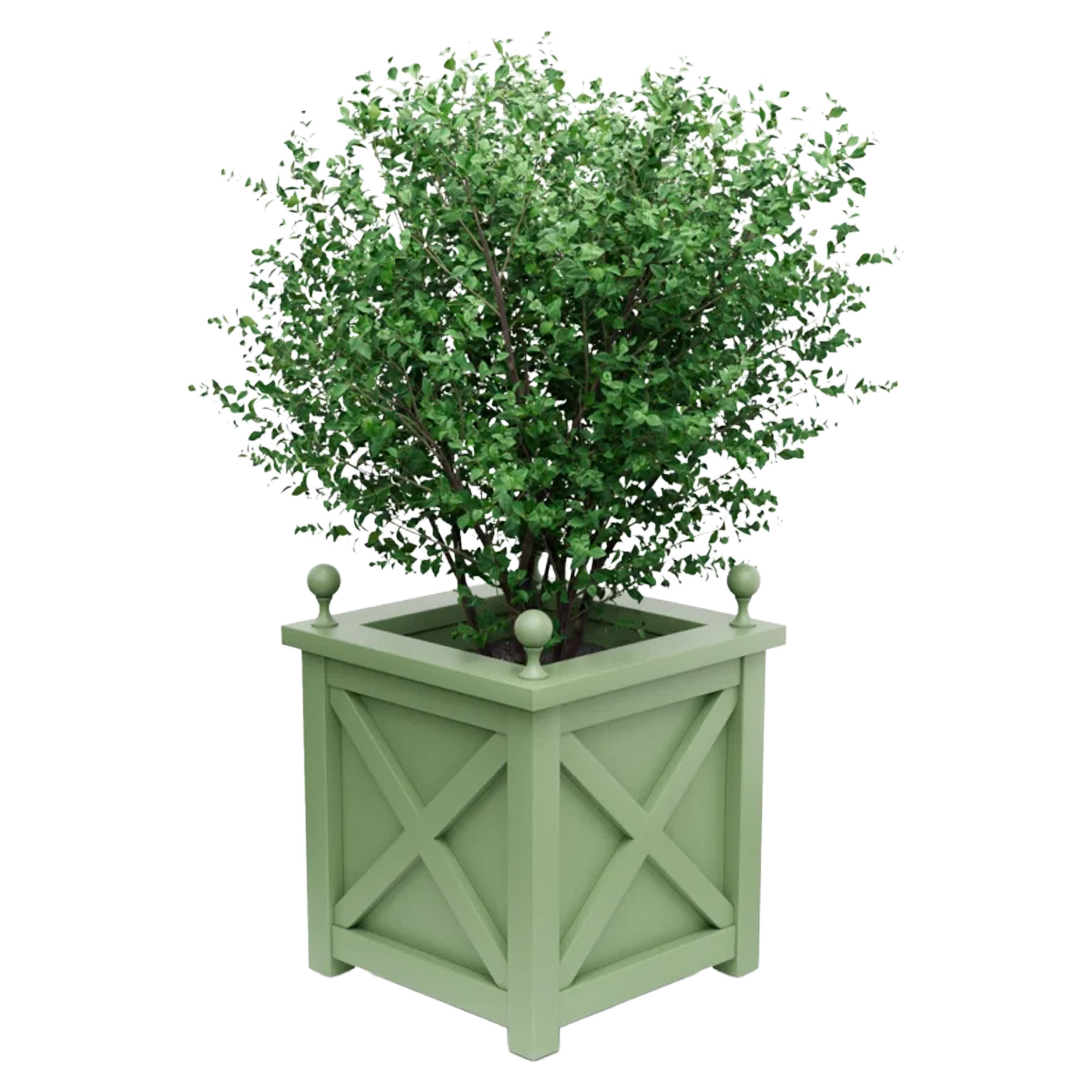 Utekruka Metall Berkley Ljusgrön 75 cm med Dekorativa Kulor & Överkant