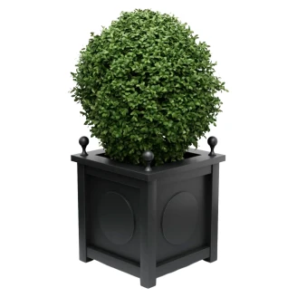 Utekruka Metall <strong>Marseille</strong>  Svart 60 cm med Dekorativa Kulor & Överkant