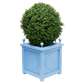 Utekruka Metall <strong>Marseille</strong>  Pastellblå 60 cm med Dekorativa Kulor & Överkant