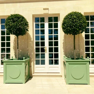 Utekruka Metall <strong>Marseille</strong>  Ljusgrön 75 cm med Dekorativa Kulor & Överkant