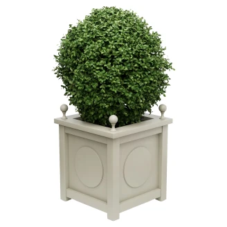 Utekruka Metall <strong>Marseille</strong>  Pebbelgrå 75 cm med Dekorativa Kulor & Överkant