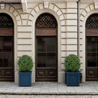 Utekruka Metall <strong>Bloomsbury</strong>  Azurblå 60 cm med Dekorativ Överkant