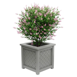 Utekruka Metall <strong>Bloomsbury</strong>  Dammgrå 60 cm med Dekorativ Överkant