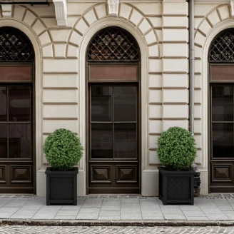 Utekruka Metall <strong>Bloomsbury</strong>  Svart 60 cm med Dekorativ Överkant