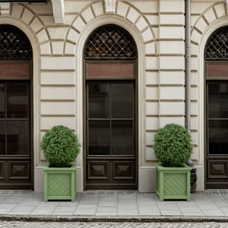 Utekruka Metall <strong>Bloomsbury</strong>  Ljusgrön 60 cm med Dekorativ Överkant