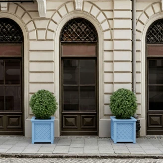 Utekruka Metall <strong>Bloomsbury</strong>  Pastellblå 60 cm med Dekorativ Överkant