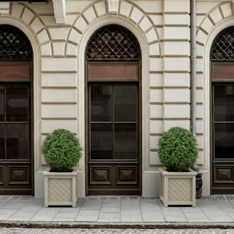 Utekruka Metall <strong>Bloomsbury</strong>  Pebbelgrå 60 cm med Dekorativ Överkant