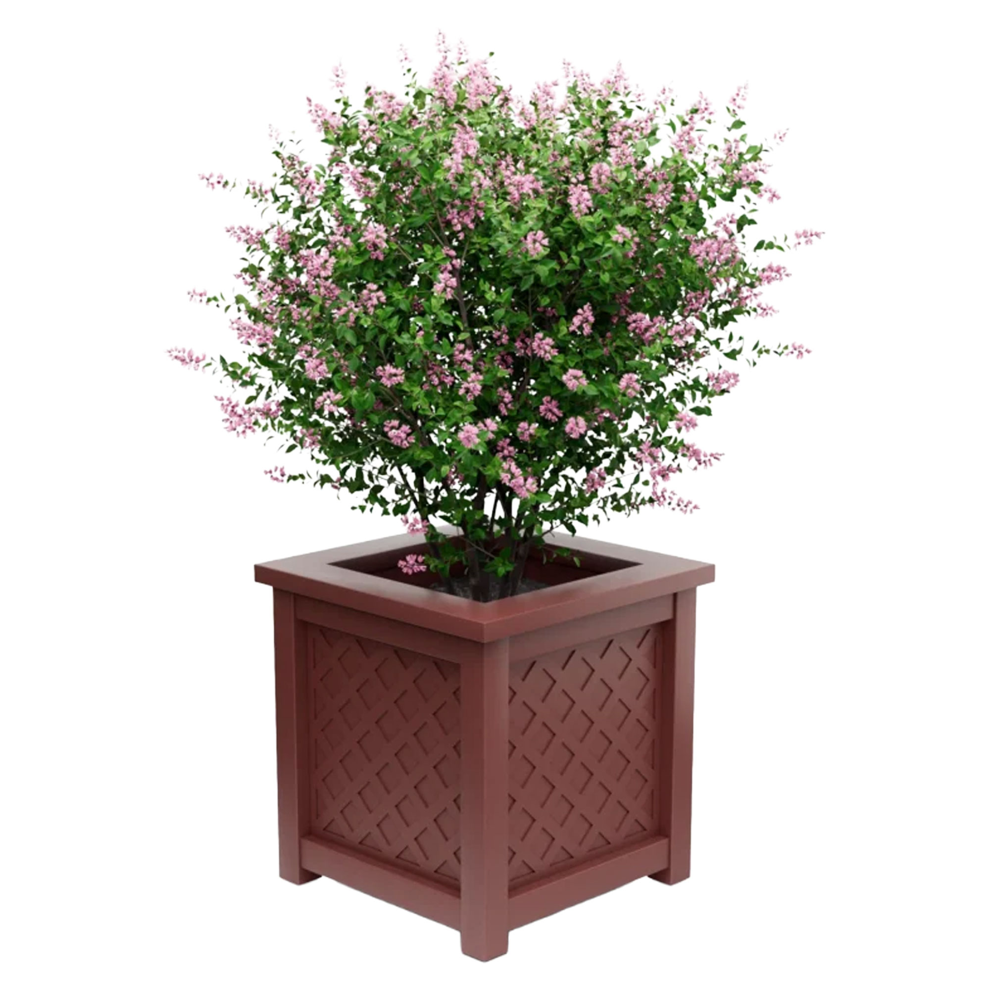 Utekruka Metall Bloomsbury Rubinröd 75 cm med Dekorativ Överkant