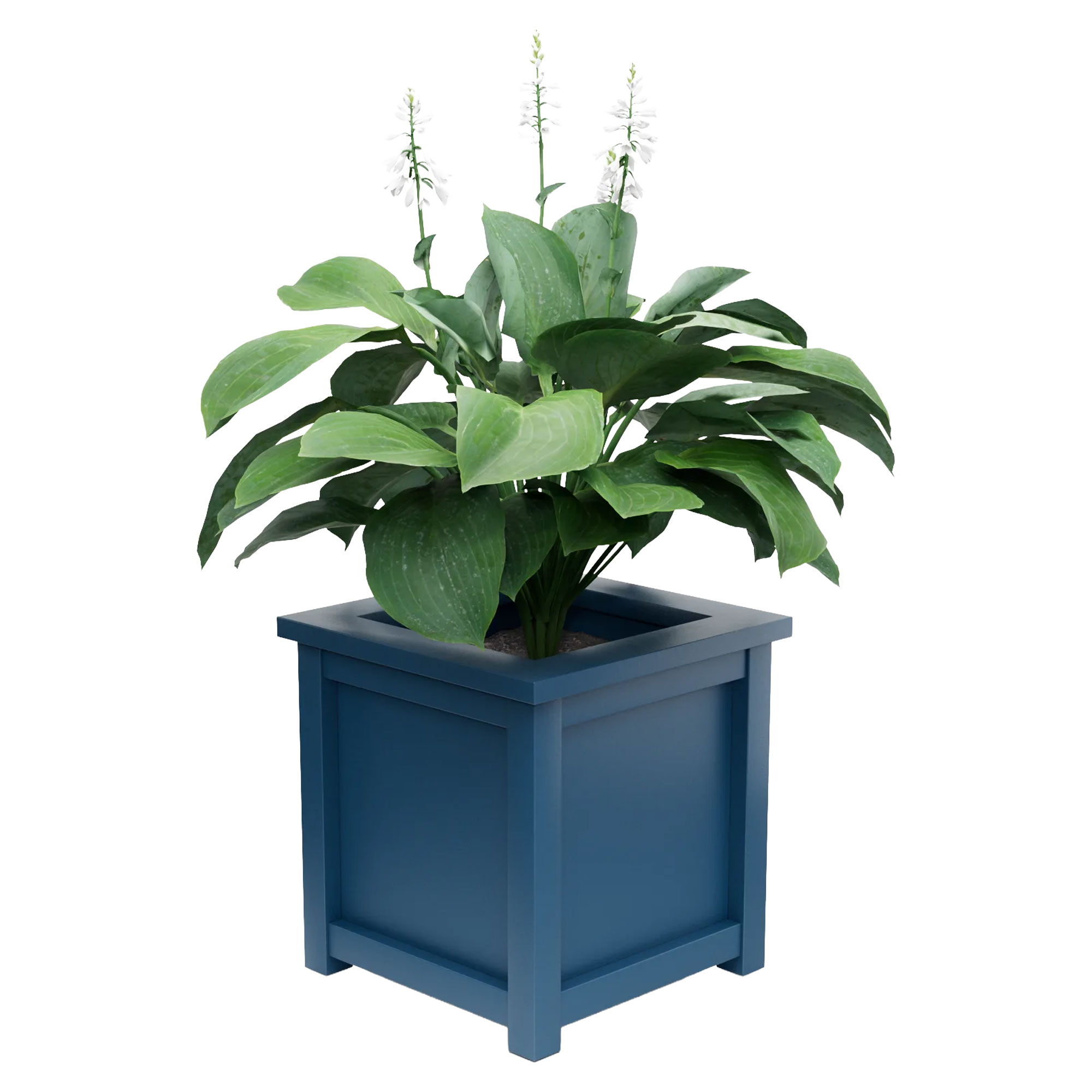 Utekruka Metall Elmsford Azurblå 60 cm med Dekorativ Överkant