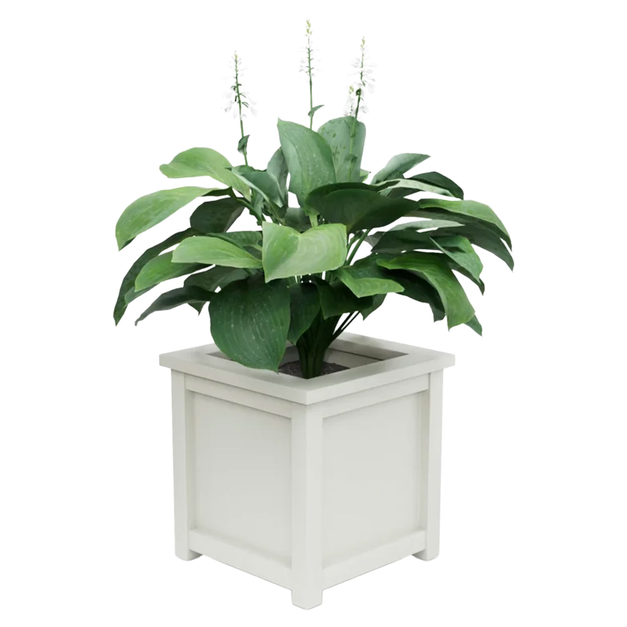 Utekruka Metall Elmsford Vit 60 cm med Dekorativ Överkant