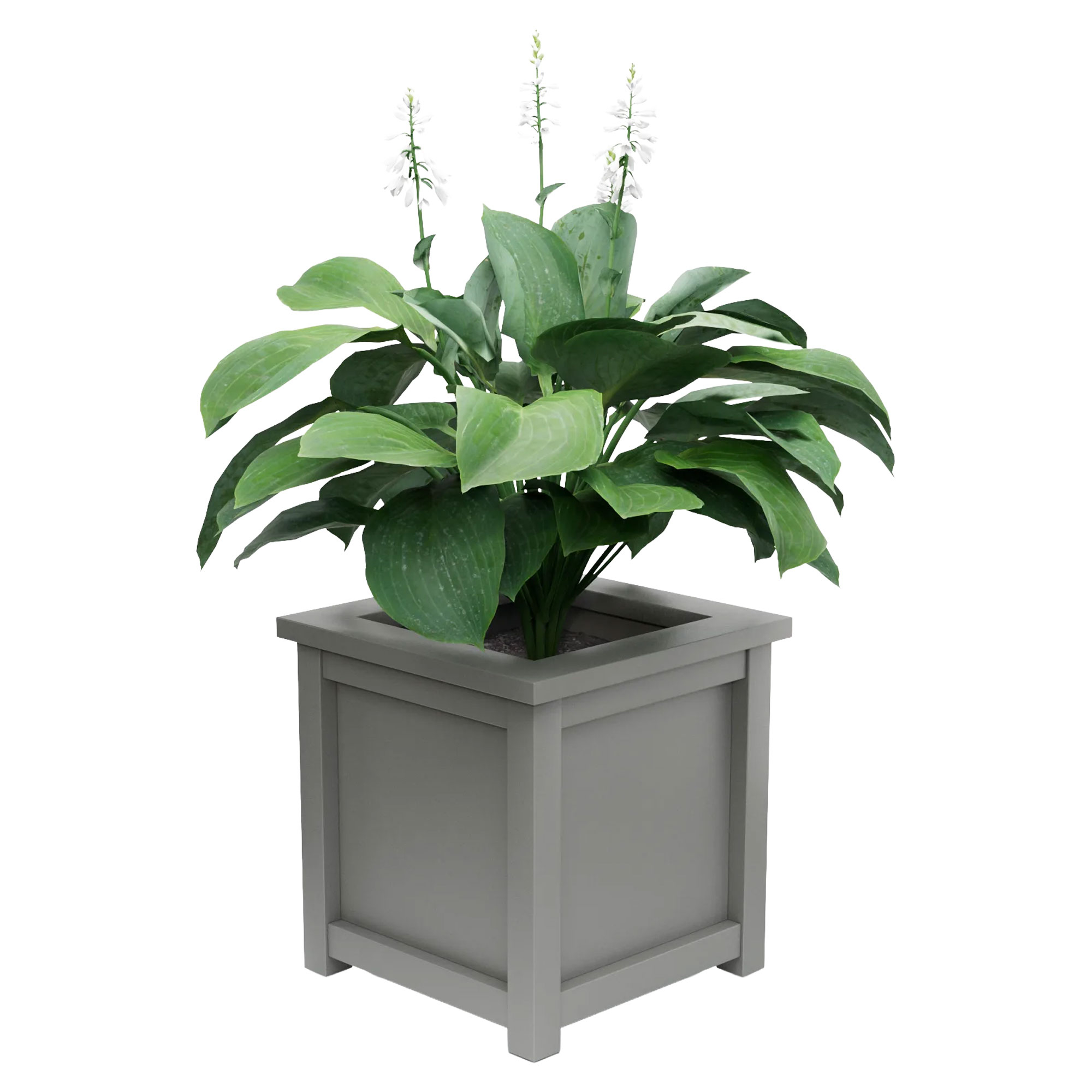 Utekruka Metall Elmsford Dammgrå 75 cm med Dekorativ Överkant