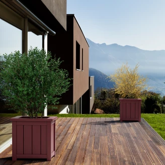 Utekruka Metall <strong>Edenbridge</strong>  Rubinröd 60 cm med Dekorativ Överkant