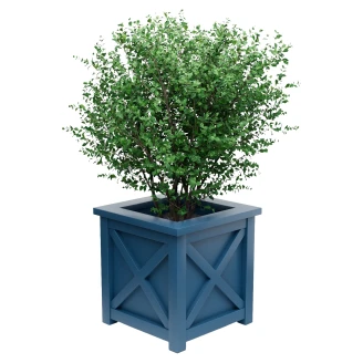 Utekruka Metall <strong>Berkley</strong>  Azurblå 60 cm med Dekorativ Överkant