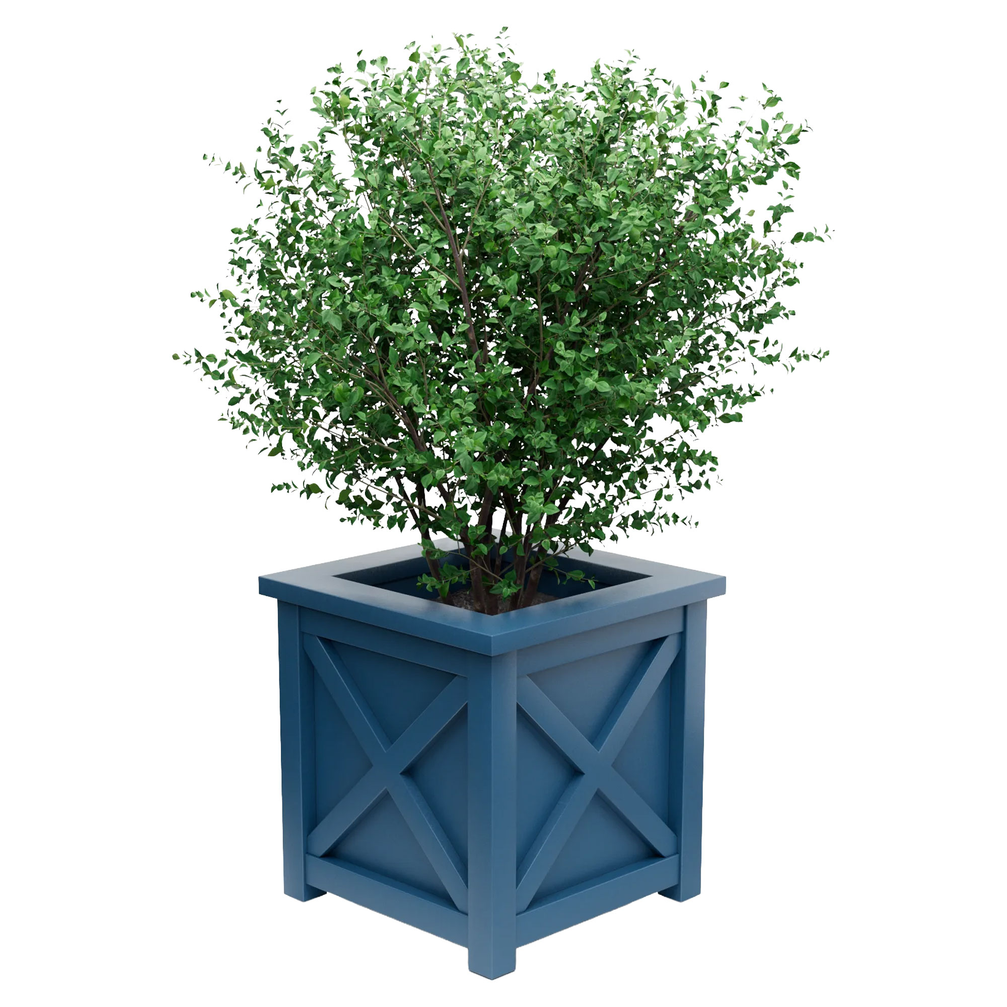 Utekruka Metall Berkley Azurblå 60 cm med Dekorativ Överkant