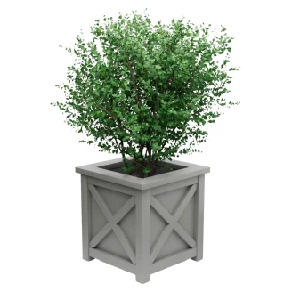 Utekruka Metall <strong>Berkley</strong>  Dammgrå 60 cm med Dekorativ Överkant