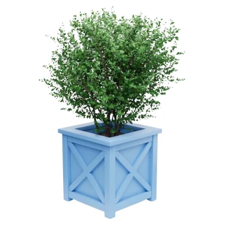 Utekruka Metall <strong>Berkley</strong>  Pastellblå 75 cm med Dekorativ Överkant