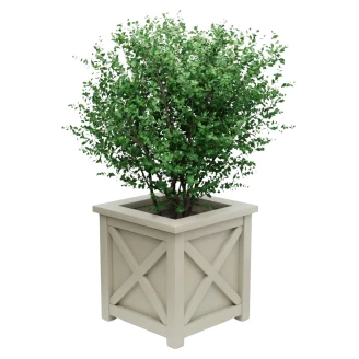 Utekruka Metall <strong>Berkley</strong>  Pebbelgrå 75 cm med Dekorativ Överkant