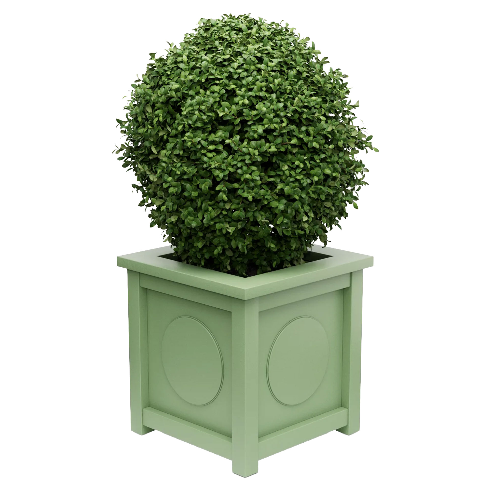 Utekruka Metall Marseille Ljusgrön 60 cm med Dekorativ Överkant