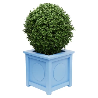 Utekruka Metall <strong>Marseille</strong>  Pastellblå 60 cm med Dekorativ Överkant