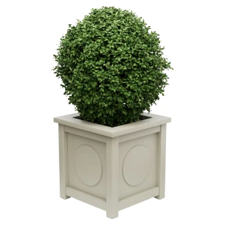 Utekruka Metall <strong>Marseille</strong>  Pebbelgrå 60 cm med Dekorativ Överkant