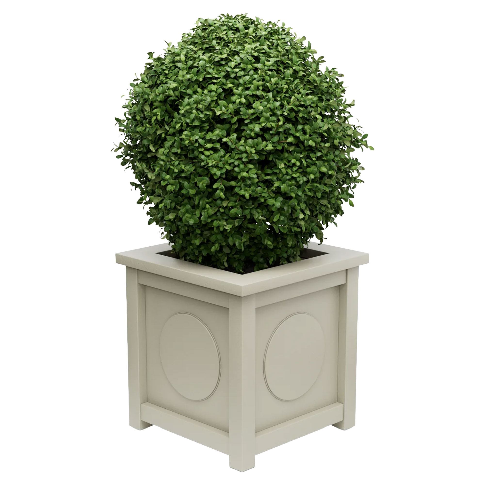 Utekruka Metall Marseille Pebbelgrå 60 cm med Dekorativ Överkant