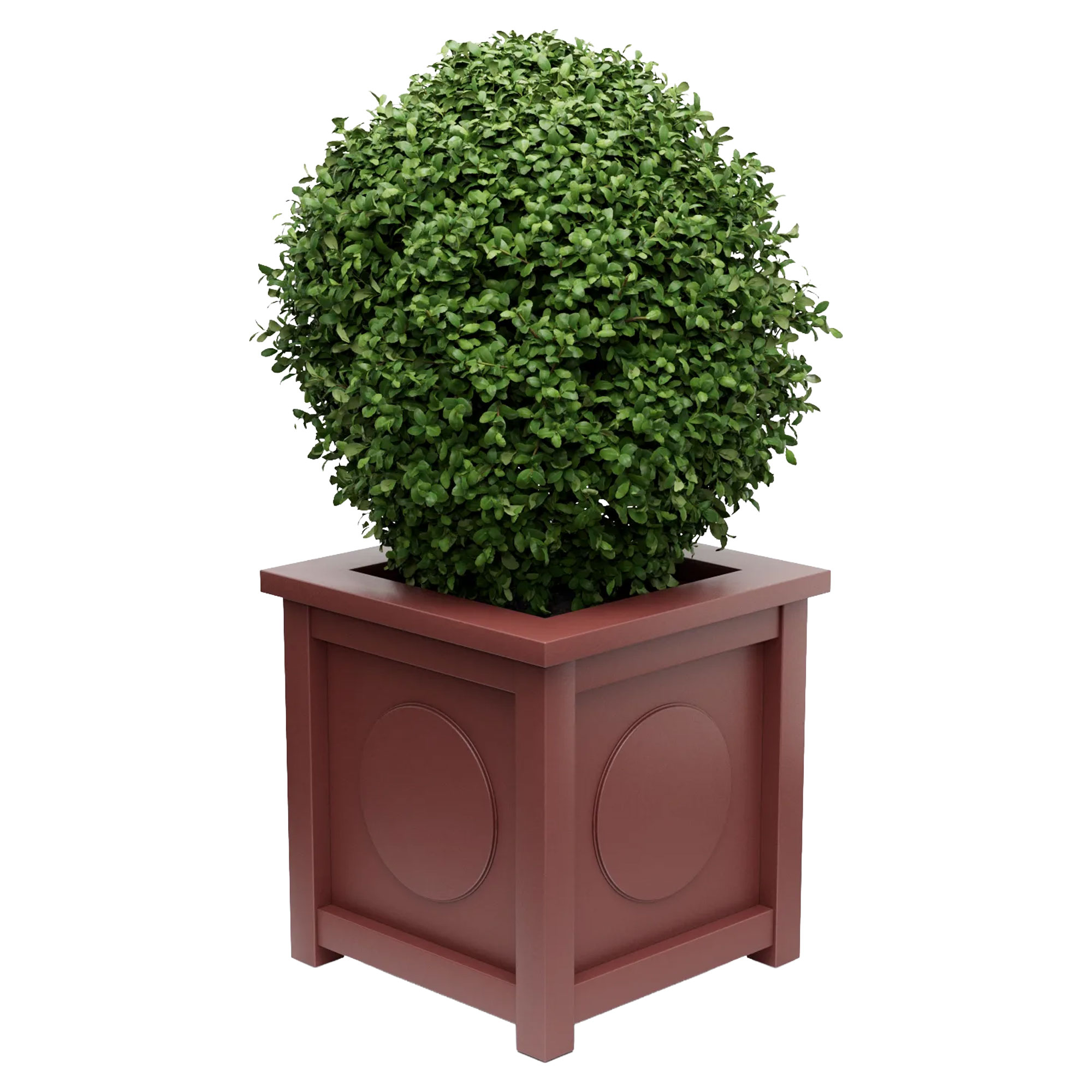 Utekruka Metall Marseille Rubinröd 60 cm med Dekorativ Överkant