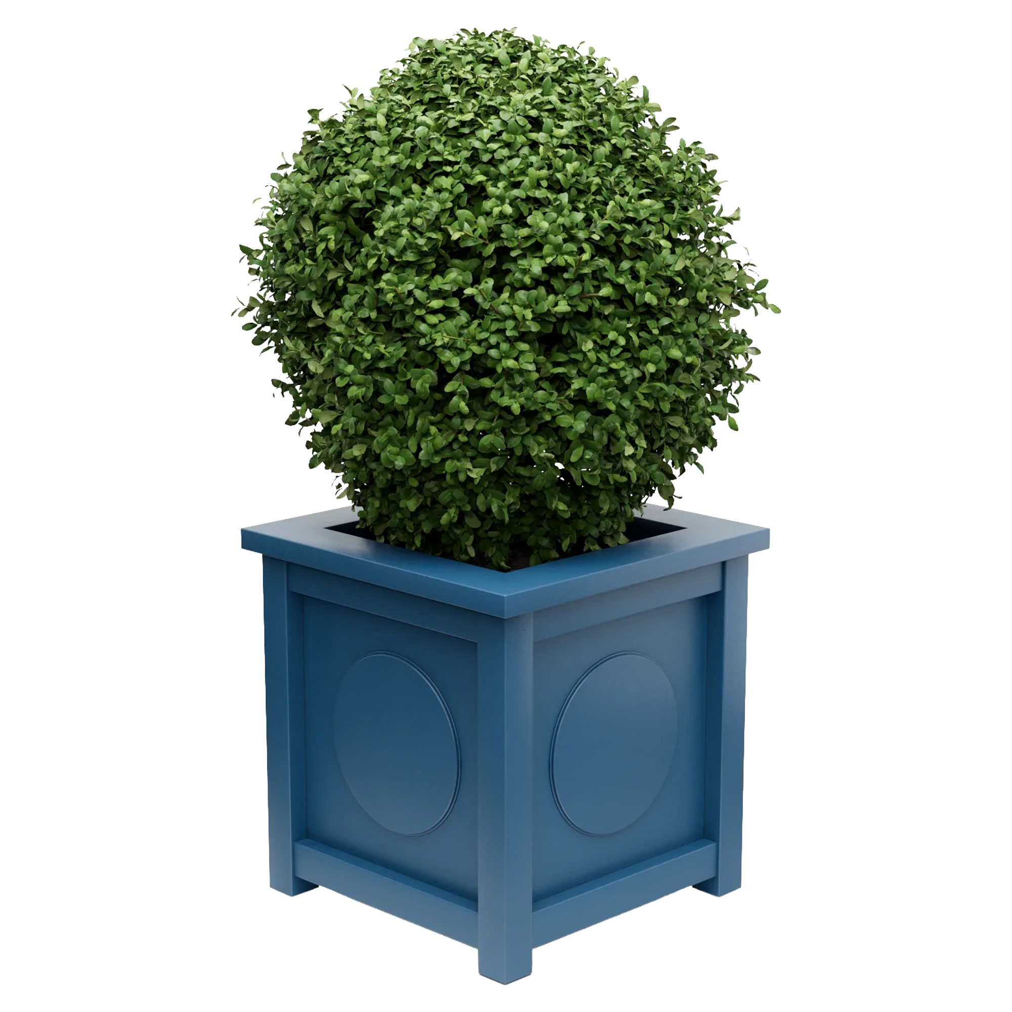 Utekruka Metall Marseille Azurblå 75 cm med Dekorativ Överkant