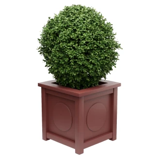 Utekruka Metall <strong>Marseille</strong>  Rubinröd 75 cm med Dekorativ Överkant