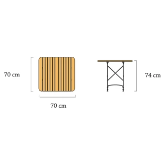 Trädgårdsbord <strong>Arvex</strong>  Trä, Vit 70x70 cm