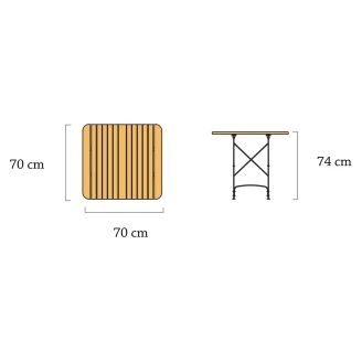 Trädgårdsbord Arvex Trä, Vit 80x80 cm