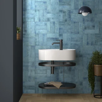 Dune Kakel <strong>Alfar</strong>  Azul Prusian Blank 7x20 cm