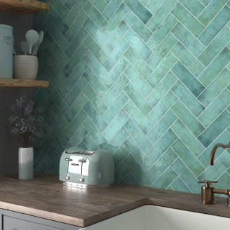 Dune Kakel <strong>Alfar</strong>  Turquesa Blank 7x20 cm