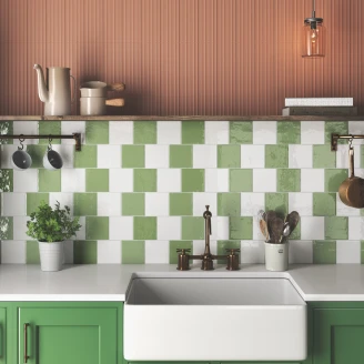 Dune Kakel <strong>Meknes</strong>  Grön Blank 13x13 cm