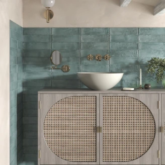 Dune Kakel Riad Grön Hav Blank 6x25 cm