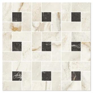 Marmor Mosaik Klinker <strong>Canterbury</strong>  Aurisk-Nattsvart Moduler Matt 30x30 cm