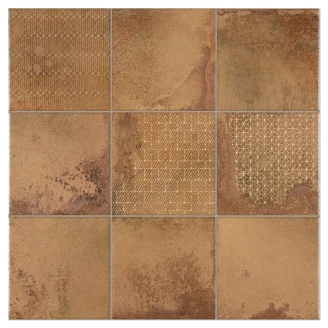 Klinker <strong>Opale</strong>  Brons Dekor Matt 45x45 (15x15) cm