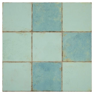 Klinker <strong>Havrust</strong>  Grön Matt Rustik 45x45 (15x15) cm