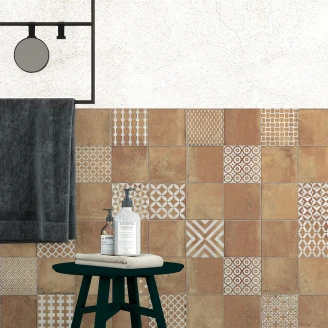 Klinker <strong>Taverna</strong>  Koppar-Vit Matt Rustik 45x45 (15x15) cm