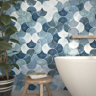 Kakel <strong>Auri</strong>  Hav Blank 15x17 cm