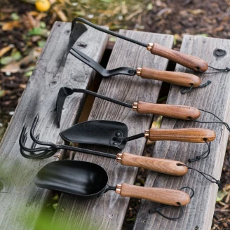 Barebones Set med Trädgårdsredskap 6 Delar <strong>Wildhaven</strong>  Svart