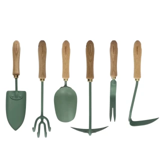 Barebones Set med Trädgårdsredskap 6 Delar <strong>Wildhaven</strong>  Grön Mint