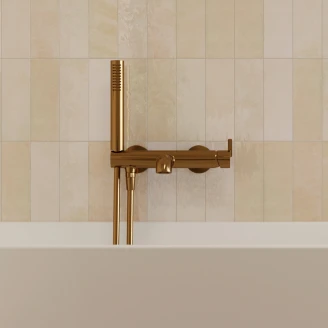 Badekarbatteri med Dusjsett <strong>Silia</strong>  Bronse Matt
