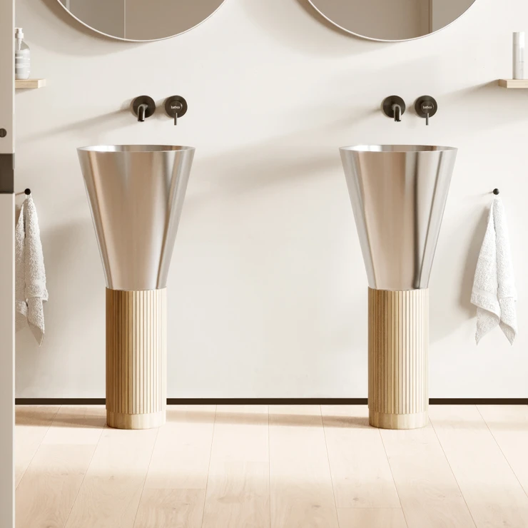 Bathco Søyleservant Malay B Grå 40x90 cm