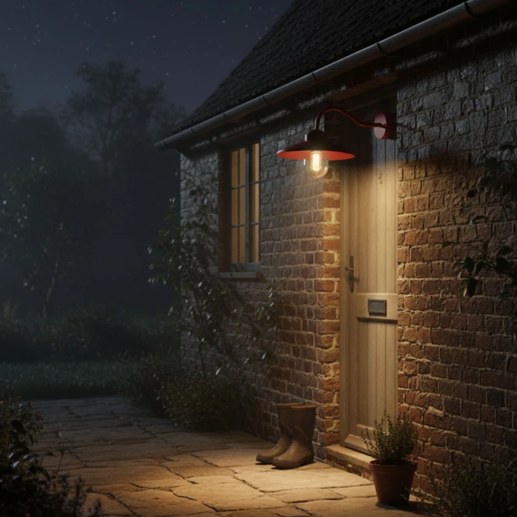 Elstead Vegglampe Klampenborg Rød
